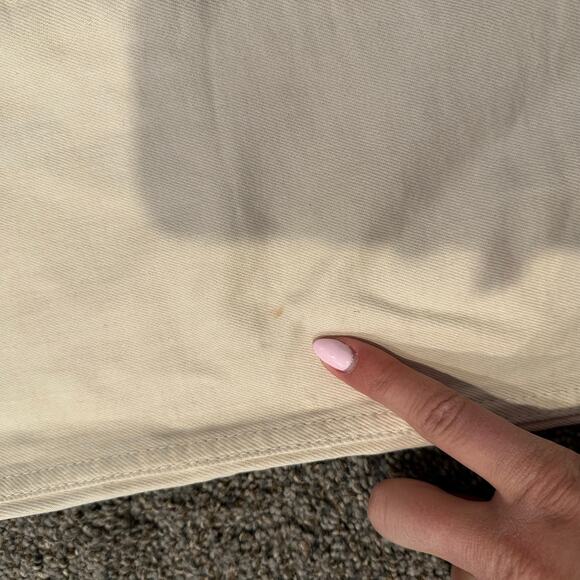 ZARA Women's Cropped Flare High-Waist Jeans Size 2 In Ecru - Picture 3 of 10